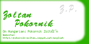 zoltan pokornik business card